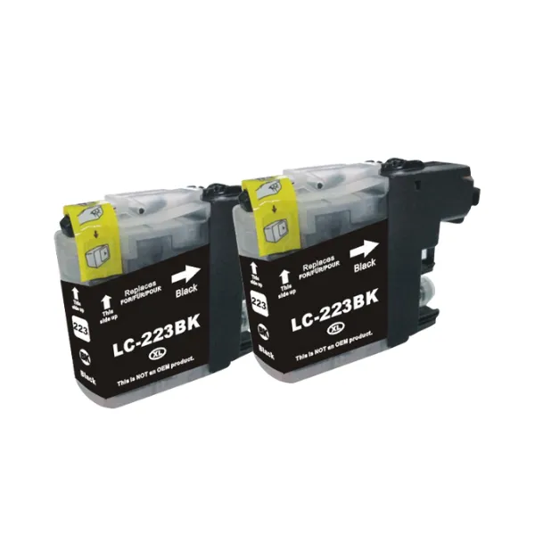 Brother LC-223BK (2er-Set) kompatibel – Kartusche ohne Verpackung