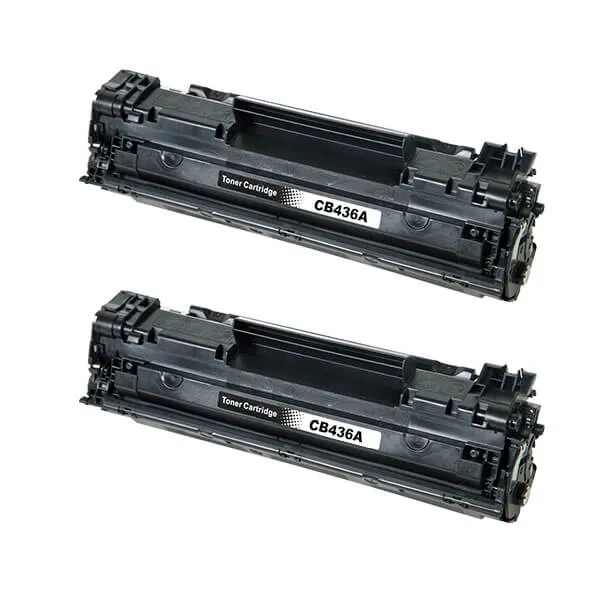 HP CB436A (2er-Set) kompatibel – Kartusche ohne Verpackung