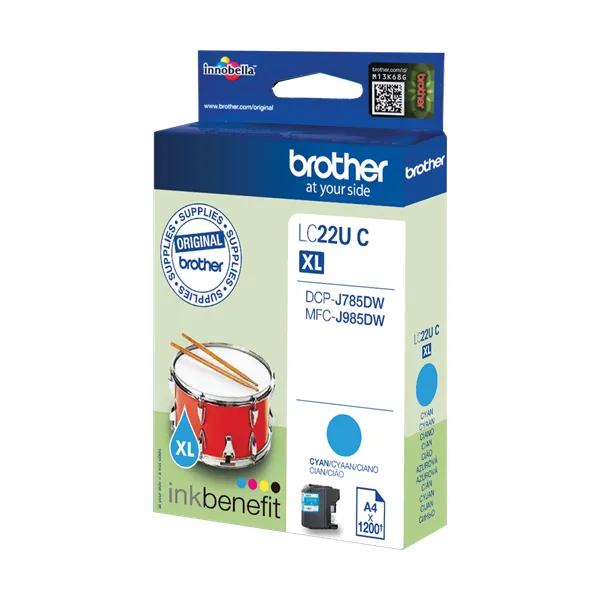 Brother LC-22U Cyan (Original) – Originalverpackung