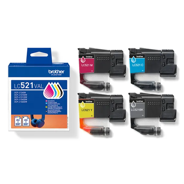 Brother LC521VAL (4er-Set) (Original) – Originalverpackung