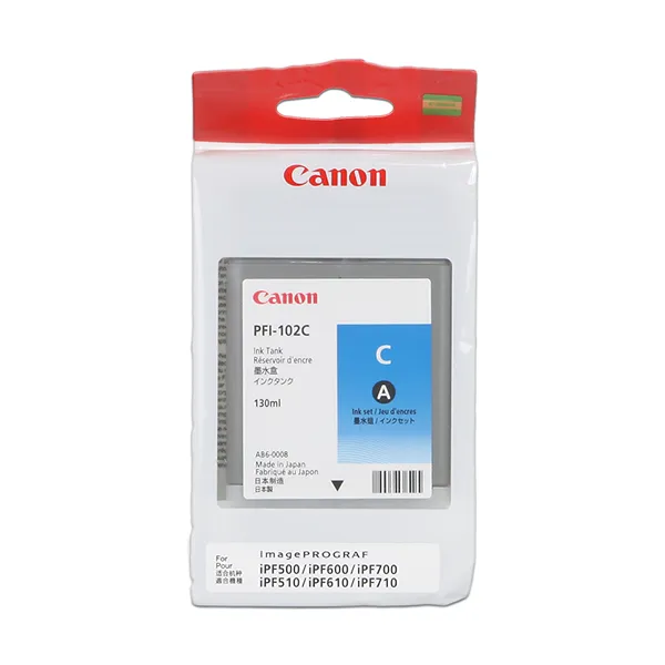 Canon PFI-102c Cyan (Original) – Originalverpackung