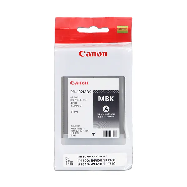 Canon PFI-102mbk Schwarz (Original) – Originalverpackung