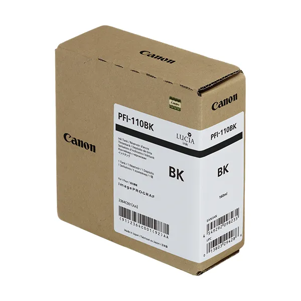 Canon PFI-110bk Schwarz (Original) – Originalverpackung