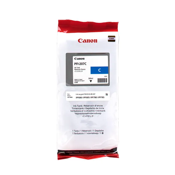 Canon PFI-207c Cyan (Original) – Originalverpackung