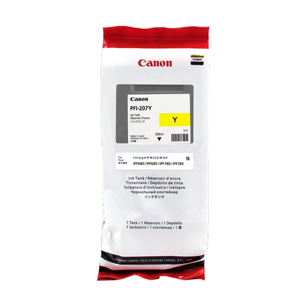 Canon PFI-207y Gelb (Original) – Originalverpackung