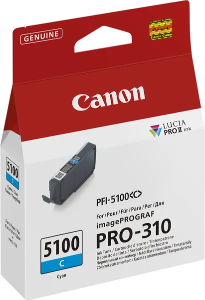 Canon PFI-5100c Cyan (Original) – Originalverpackung
