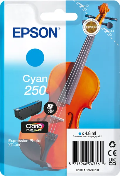 Epson 250 Cyan (Original) – Originalverpackung