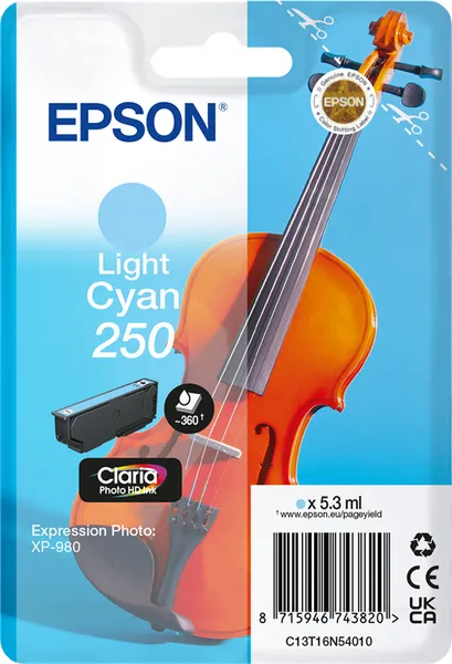 Epson 250 Hell-Cyan (Original) – Originalverpackung
