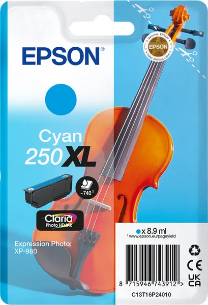 Epson 250 XL Cyan (Original) – Originalverpackung