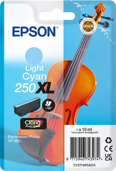 Epson 250 XL Hell-Cyan (Original) – Originalverpackung