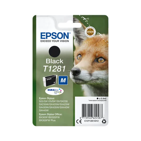 Epson T1281 Schwarz (Original) – Originalverpackung