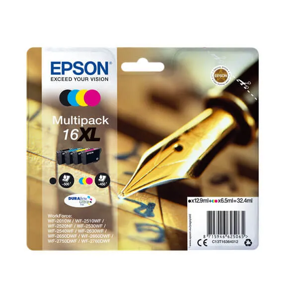 Epson 16XL (4er-Set) (Original) – Originalverpackung