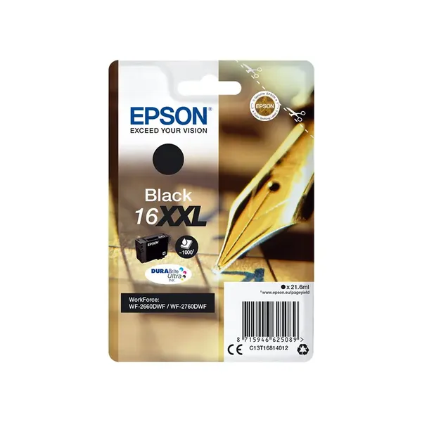 Epson T16XXL/T1681 Schwarz (Original) – Originalverpackung