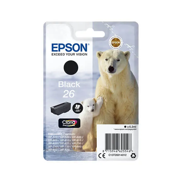 Epson T2601 Schwarz (Original) – Originalverpackung