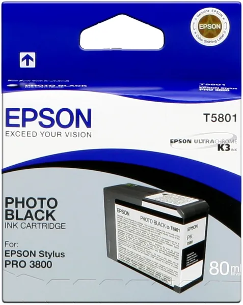 Epson T5801 Schwarz (Original) – Originalverpackung