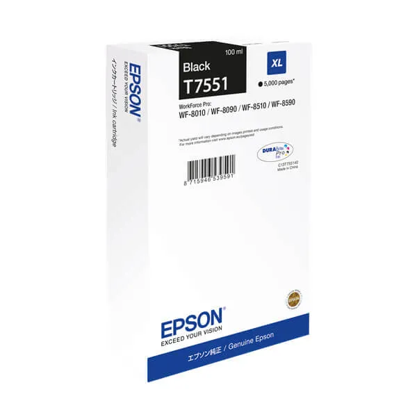 Epson T7551 Schwarz (Original) – Originalverpackung