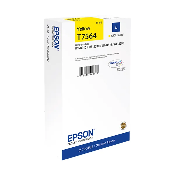 Epson T7564 Gelb (Original) – Originalverpackung