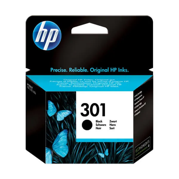 HP 301 Schwarz (Original) – Originalverpackung