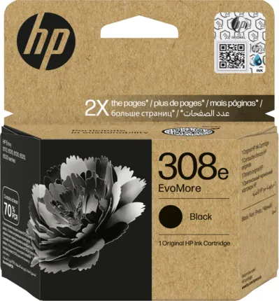 HP 308e Schwarz (Original) – Originalverpackung