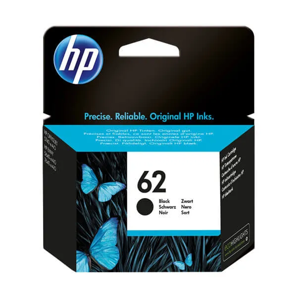 HP 62 Schwarz (Original) – Originalverpackung