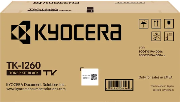 Kyocera TK-1260 Schwarz (Original) – Originalverpackung