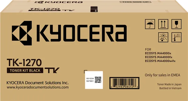 Kyocera TK-1270 Schwarz (Original) – Originalverpackung